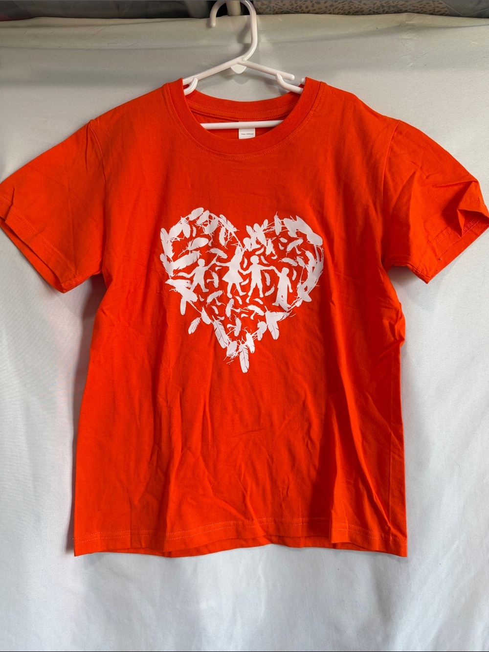 Kids Orange Heart Graphic Tee